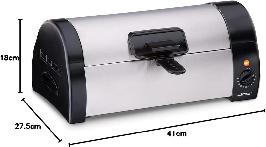 Cloer 3080 Brötchenbäcker zum Aufbacken von Brötchen, Kuchen oder Hefeteilchen 570 W, mattiertes, Ma