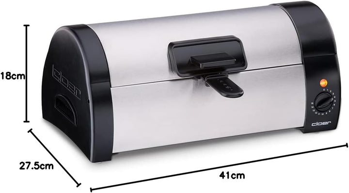 Cloer 3080 Brötchenbäcker zum Aufbacken von Brötchen, Kuchen oder Hefeteilchen 570 W, mattiertes, Ma
