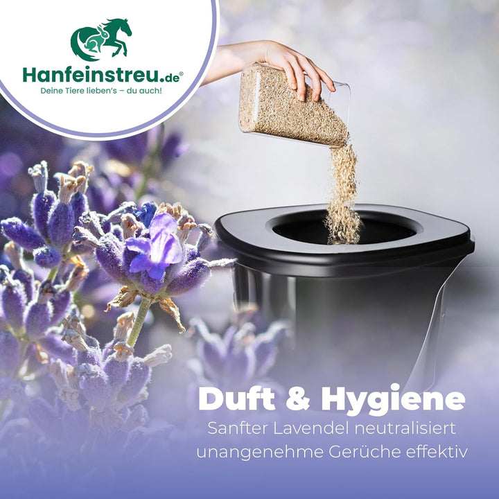 Hanf Lavendel Einstreu – 30L Geruchsneutralisierer für Campingtoilette, Trenntoilette & Komposttoile