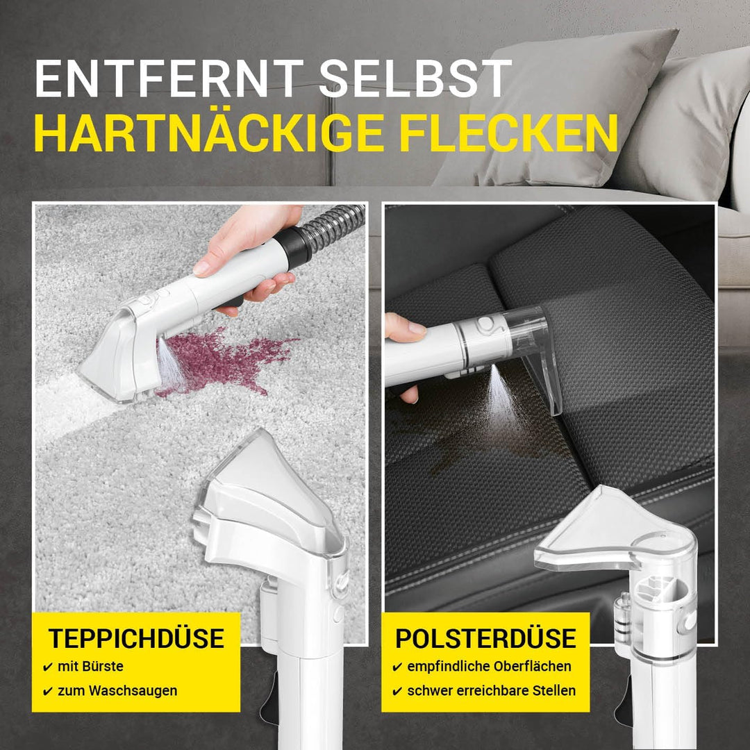 Waschsauger Portable Clean | Inkl. Reinigungsmittel | Polster- und Teppichreiniger, leicht und kompa