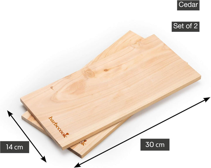 barbecook 2er Set Grillbretter aus Zedernholz zum Grillen und Raeuchern Fuer EIN besonderes Aroma be