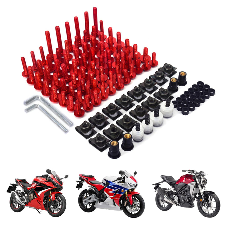 Motorrad-Verkleidungsschrauben-Set, Aluminium, universal, Motorrad-Windschutzscheiben-Befestigungssc