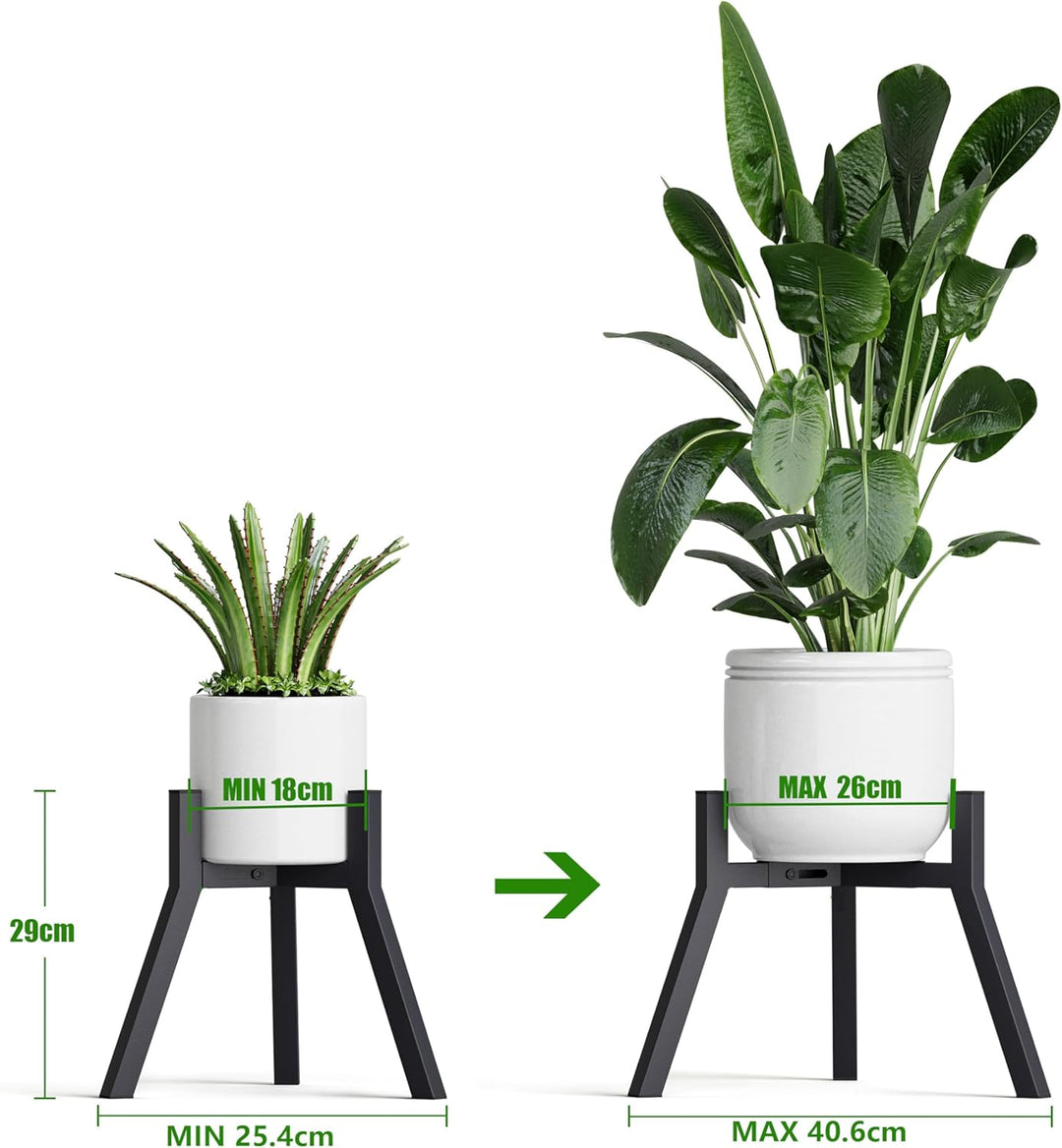 2er Pack Verstellbarer Pflanzenständer für Innen Aussenbereich Blumenständer aus Metall Schwerlast H