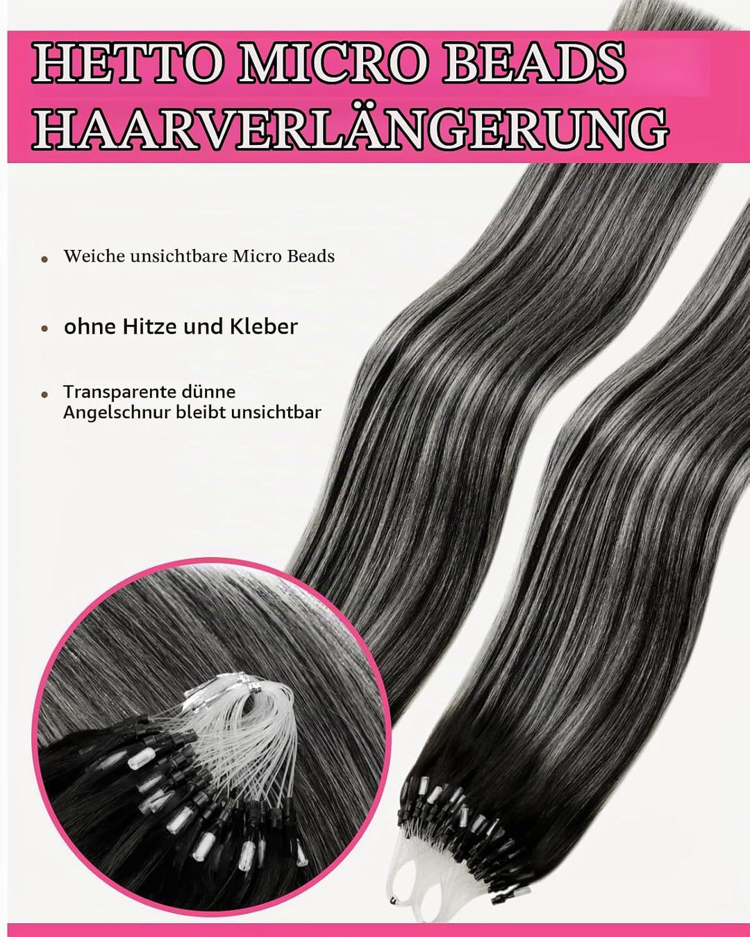 Hetto Microring Extensions Echthaar Balayage Microring Echthaar Extensions Remy Micro Ring Haarverla
