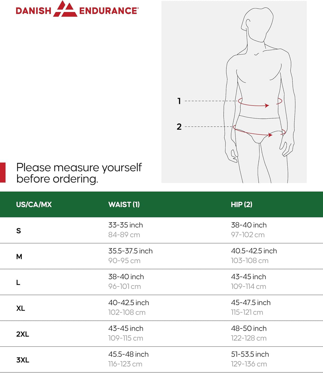 DANISH ENDURANCE Bambus Boxershorts Herren, Superweiche Unterhosen Männer, Bequem, Atmungsaktiv & Et