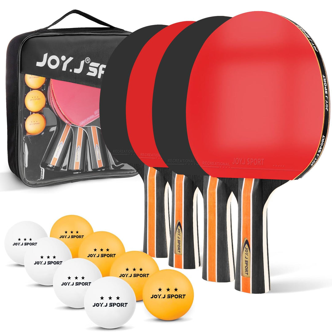 Tischtennisschläger Tischtennis Set mit Tischtennisbälle, Pingpong Set für Kinder Anfänger, Familien
