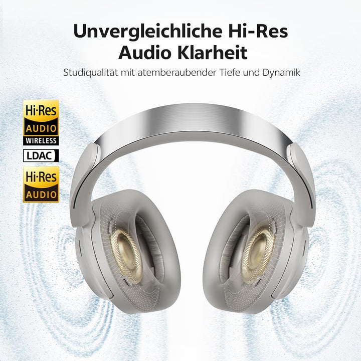 QCY H3S Over Ear Bluetooth Kopfhörer,Hybrid Aktive Noise Cancelling,Hi-Res Audio,LDAC,ultraleichtem