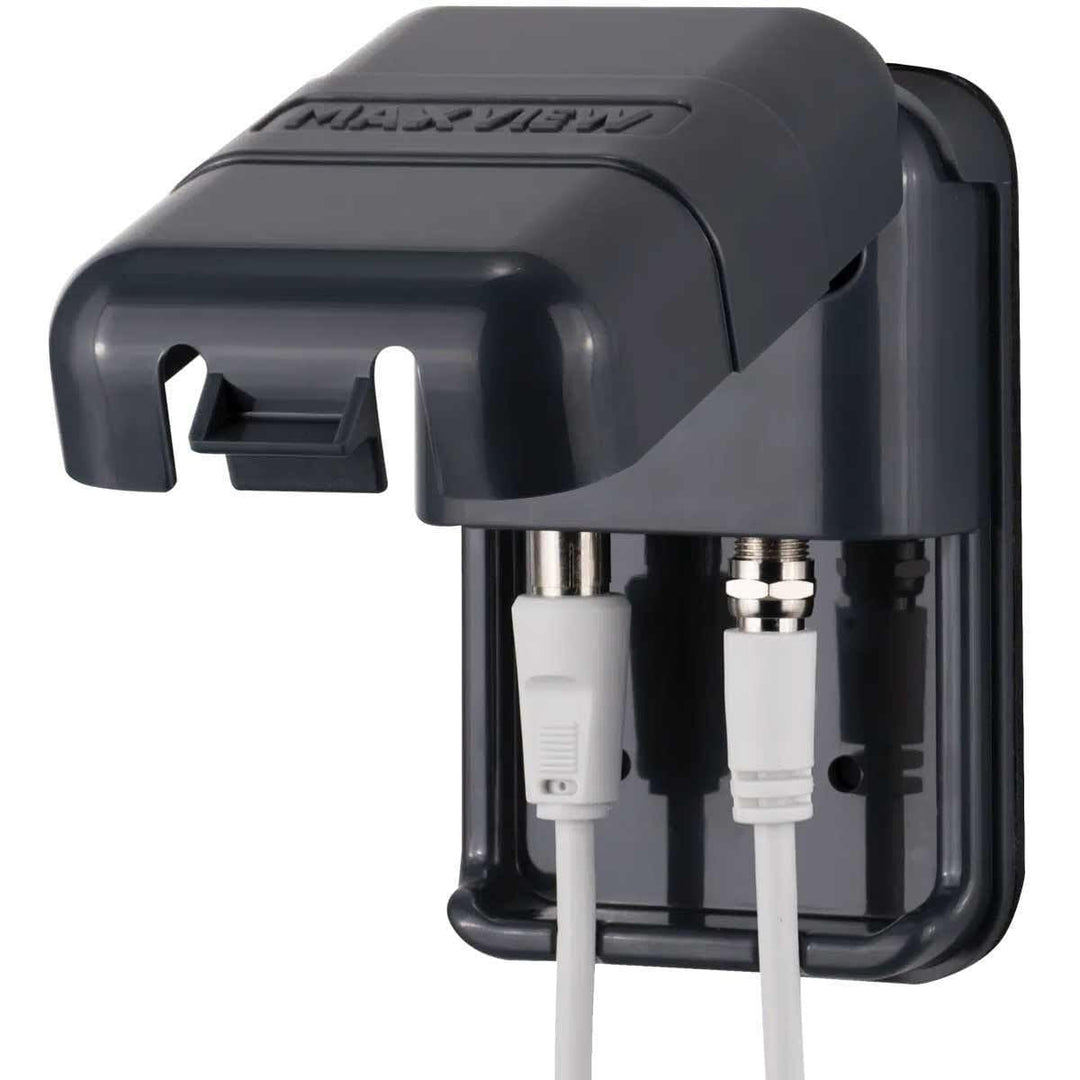 Maxview B2008/A Twin wetterfest Buchse mit F- und Koax Stecker – Anthrazit