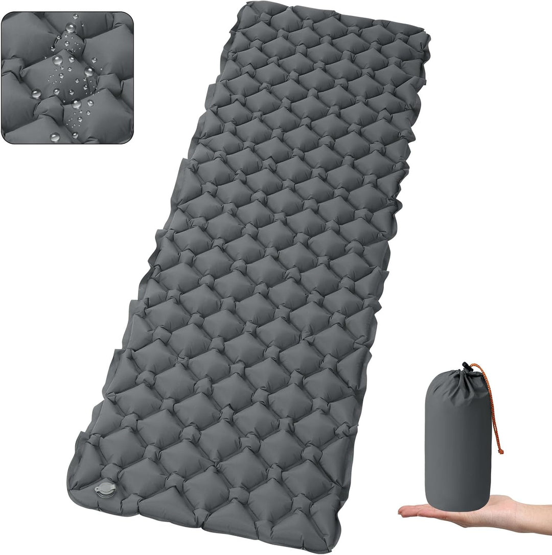AUYAO Selbstaufblasend Camping Isomatte Schlafmatte, Ultraleichte Luftmatratze, 190 x 60 cm wasserdi