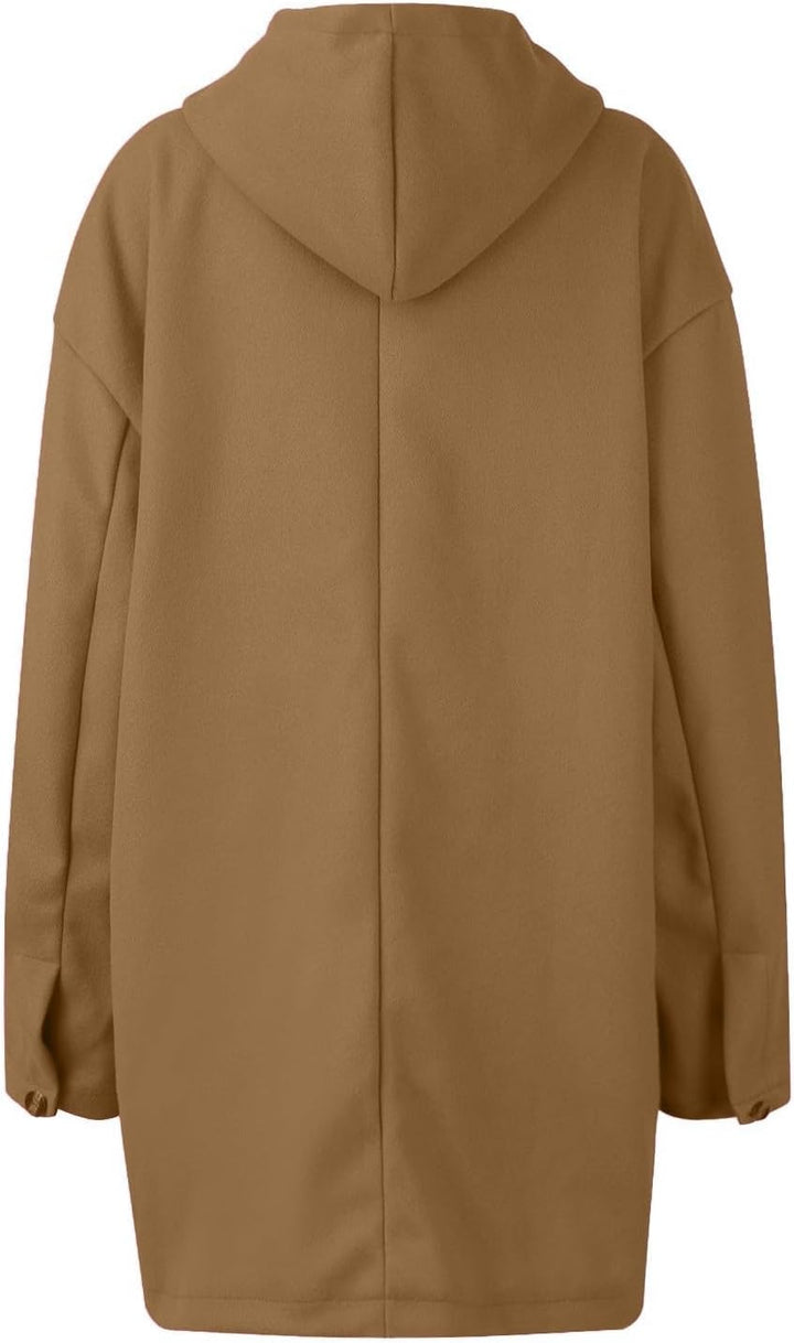 Ansenesna Wollmantel Damen Winter Lang Wintermantel Wolle Elegant Lange Winterjacke Warm Jacke Fraue
