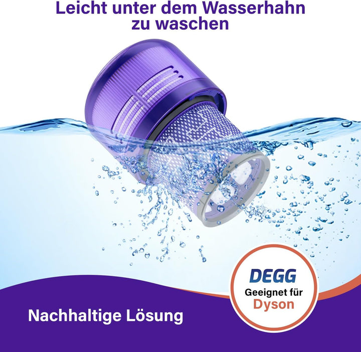 DEGG Hepa Filter - Kompatibel mit Dyson V11 & V15 - Waschbares Staubsaugerfilter - Ersatzfilter - Pe