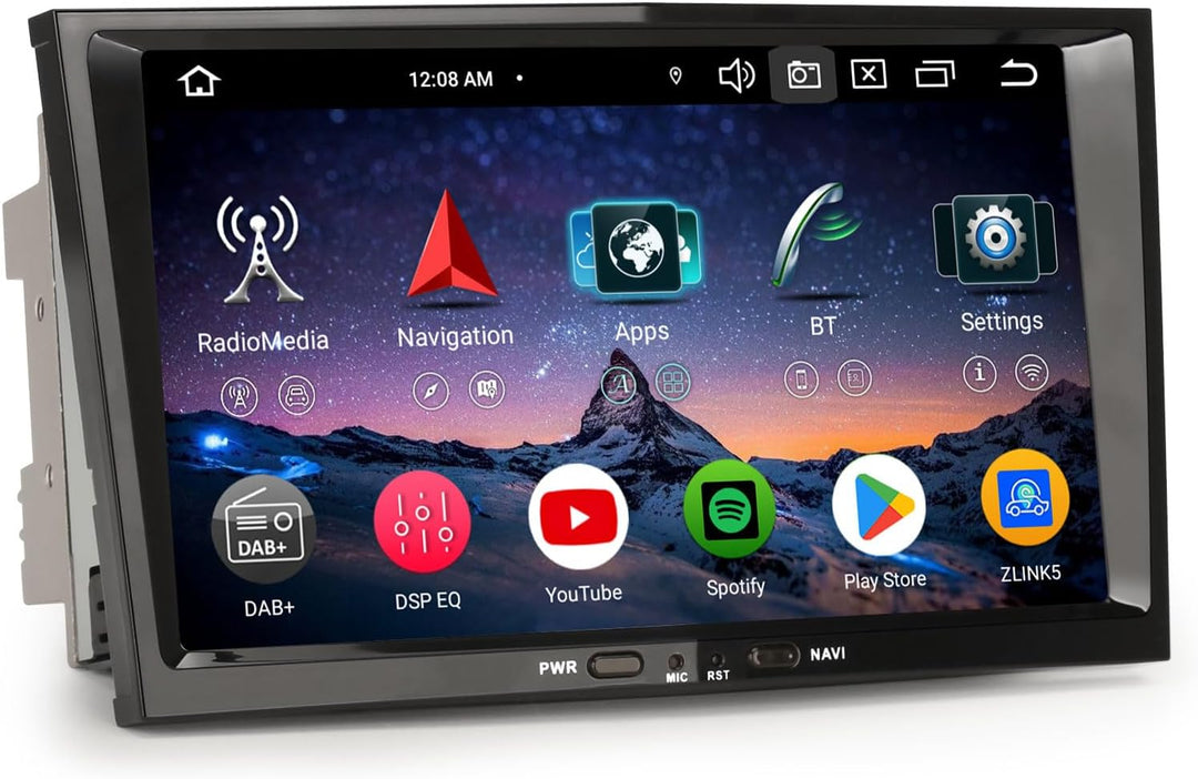 Erisin 8-Kern 4GB+64GB 8 Zoll Android 14 Autoradio Bluetooth GPS Navi für Opel Astra H Corsa D/C Vec