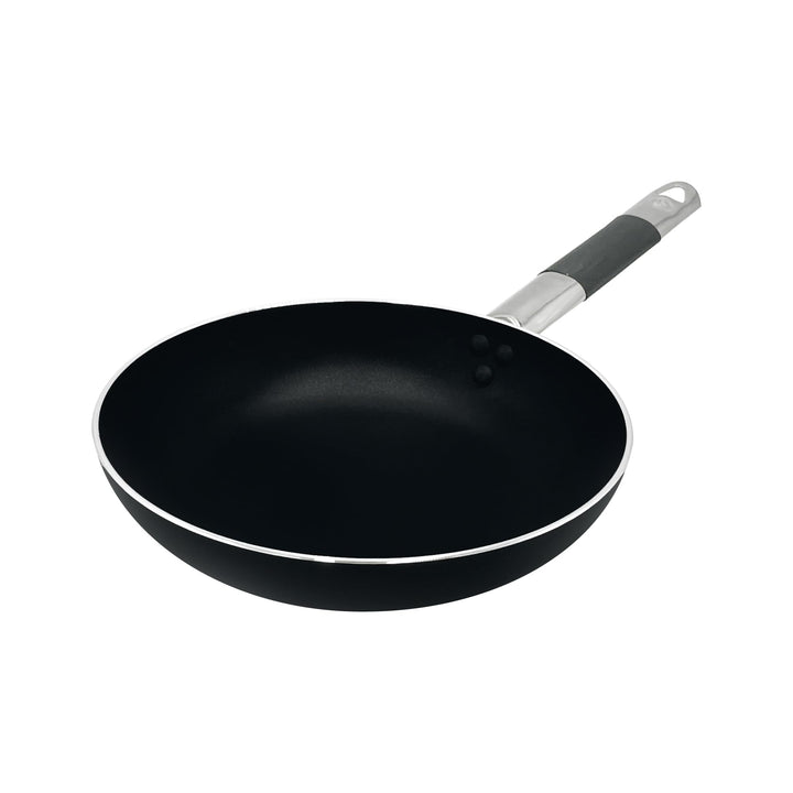 Pentole Agnelli ALSC111BBSSC40 Niedrige Salzpfanne aus Aluminium, Schwarz, 40 cm, 40 cm