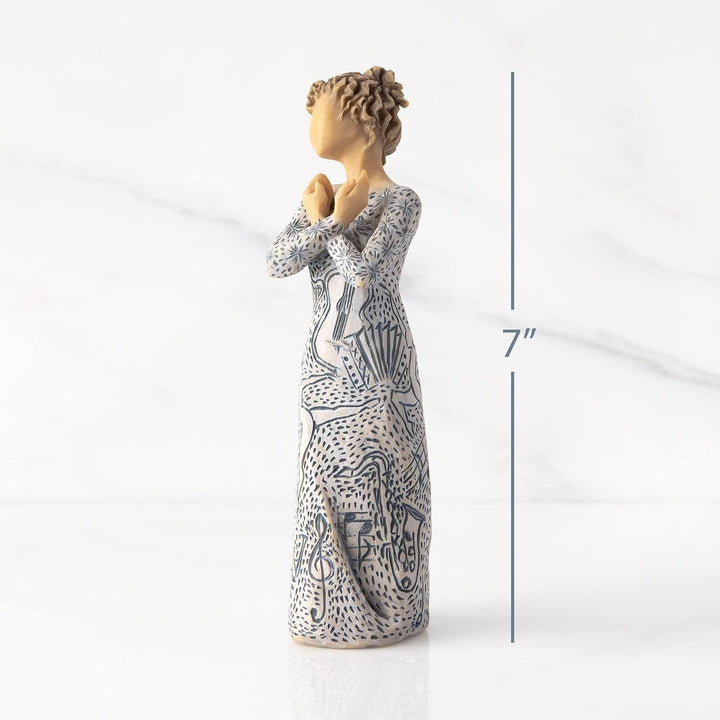 Willow Tree Music Speaks (hellere Haut), geformte, handbemalte Figur, Hellere Haut