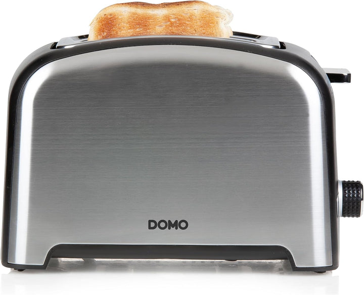DOMO DO959T Toaster - für 2 Toasts - mit Röstaufsatz schwarz+Edelstahl