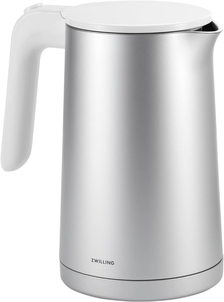 ZWILLING ENFINIGY Wasserkocher mit Edelstahl-Kalkfilter & Überhitzungsschutz, kabellos, 1850 Watt, 1