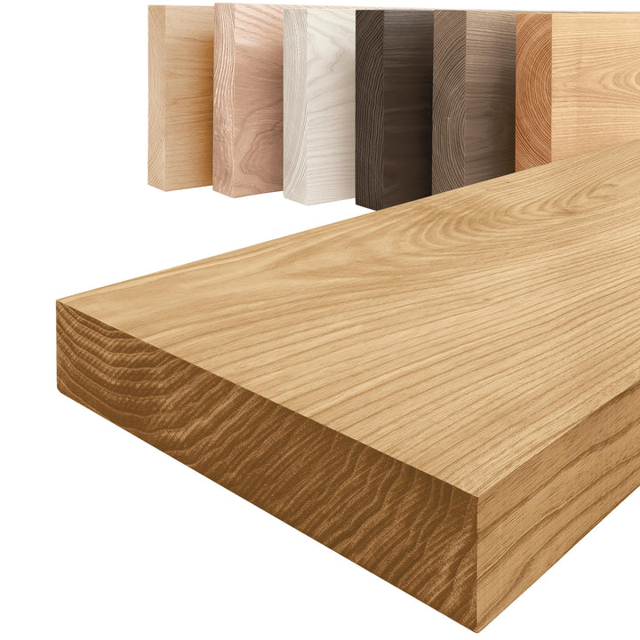 LAMO Manufaktur Wandregal Holz Gerade | Regal Farbe: Rustikal | Pure: ohne Montage Set | 50 cm Pure