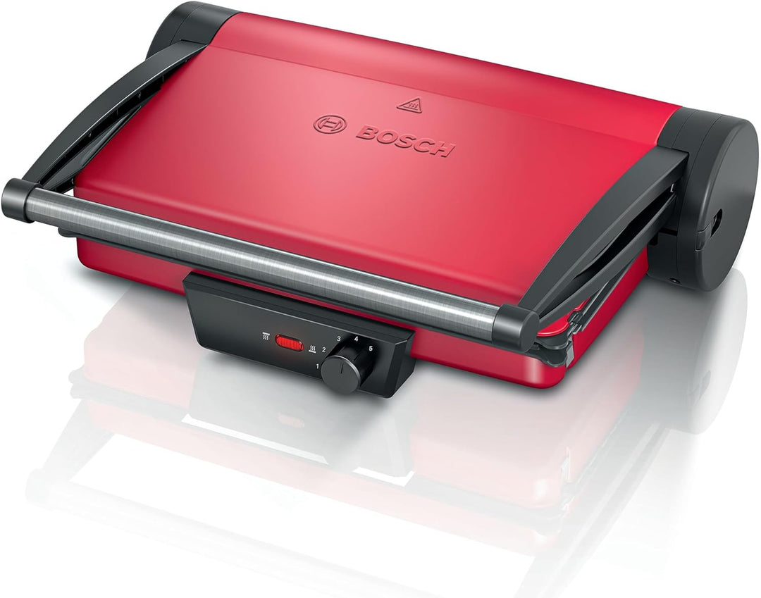 Bosch Tischgrill TCG4104, 3-in1-Kontaktgrill, Stufenloses Thermostat, Fettablaufrinne, Herausnehmbar