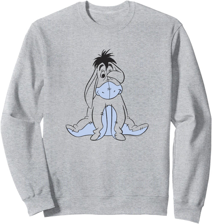 Disney Winnie The Pooh Eeyore Outline Transparent Eye Cover Sweatshirt