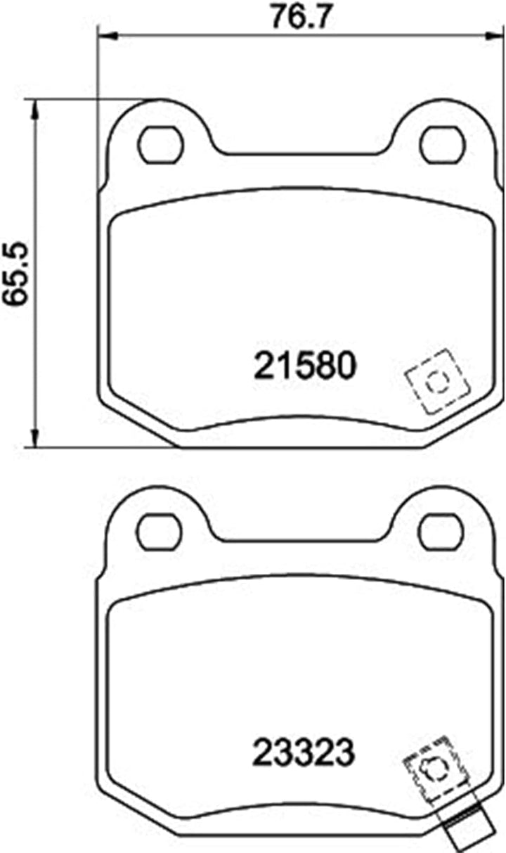 HELLA PAGID 8DB 355 010-691 Bremsbelagsatz - T1386 - Dicke/Stärke: 14.3mm - Bremssystem: Brembo - mi