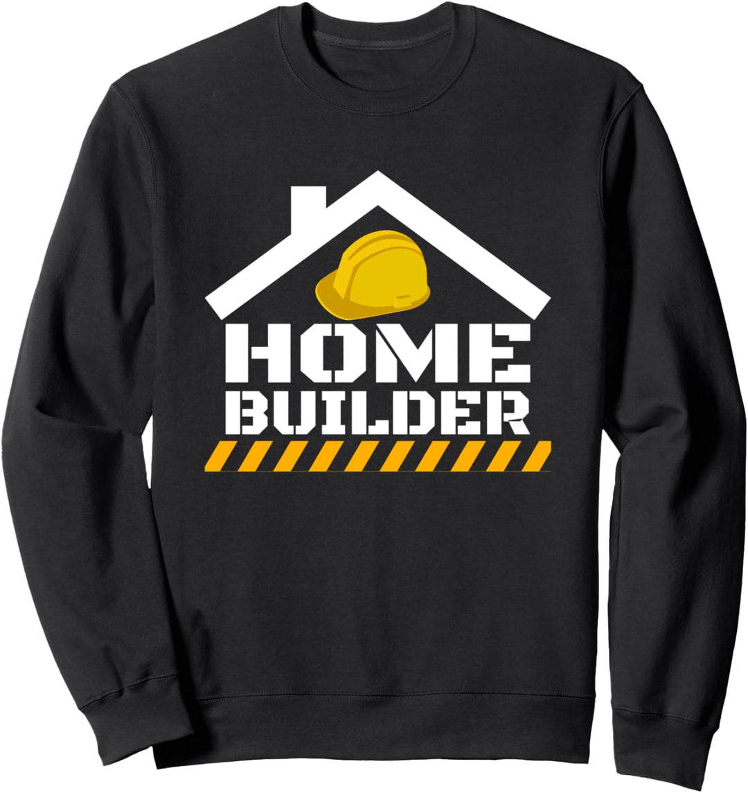 Bauherr mit Bauhelm und Absperrung Sweatshirt