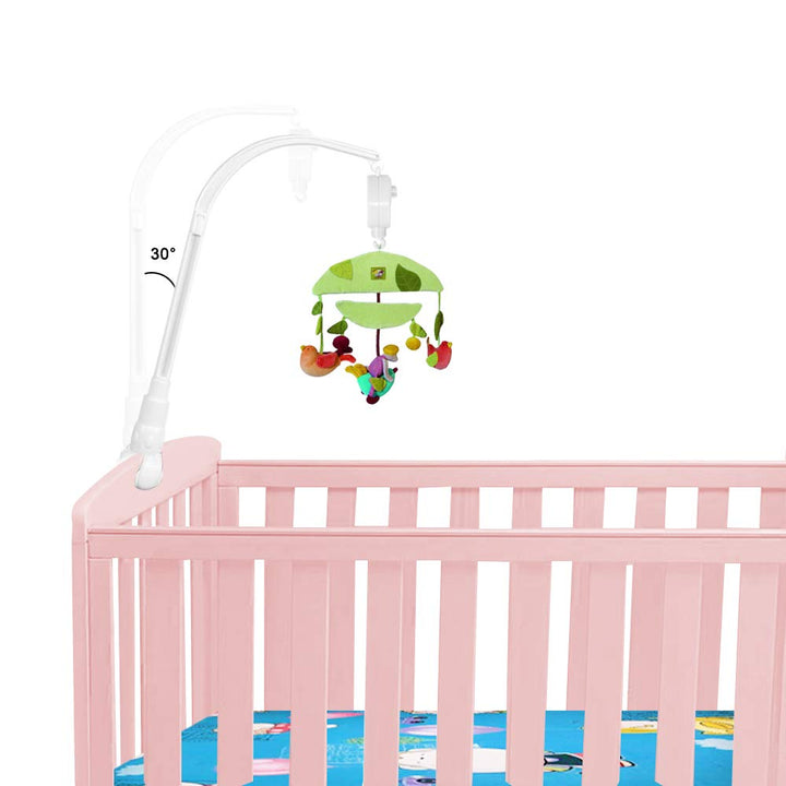 AFUNTA 23 Zoll Babybett Klaue Mobile Bett Glockenhalter mit Spieluhr, verstellbarer Halter DIY Spiel