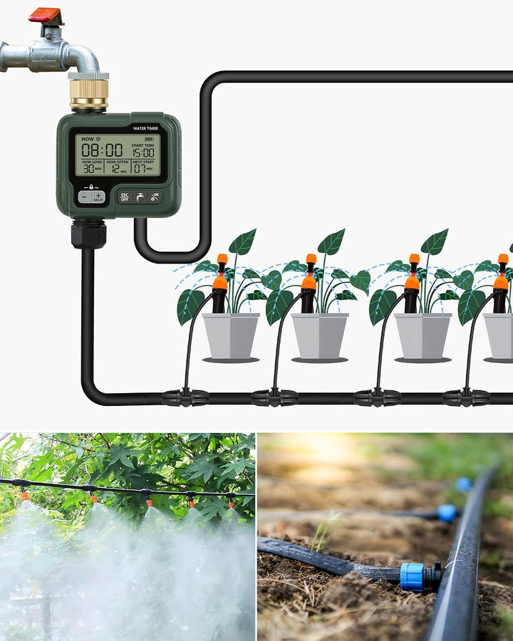 Bewässerungscomputer, Gartenschlauch Zeitschaltuhr Gartenbewässerung, Bewässerungsautomat, programmi