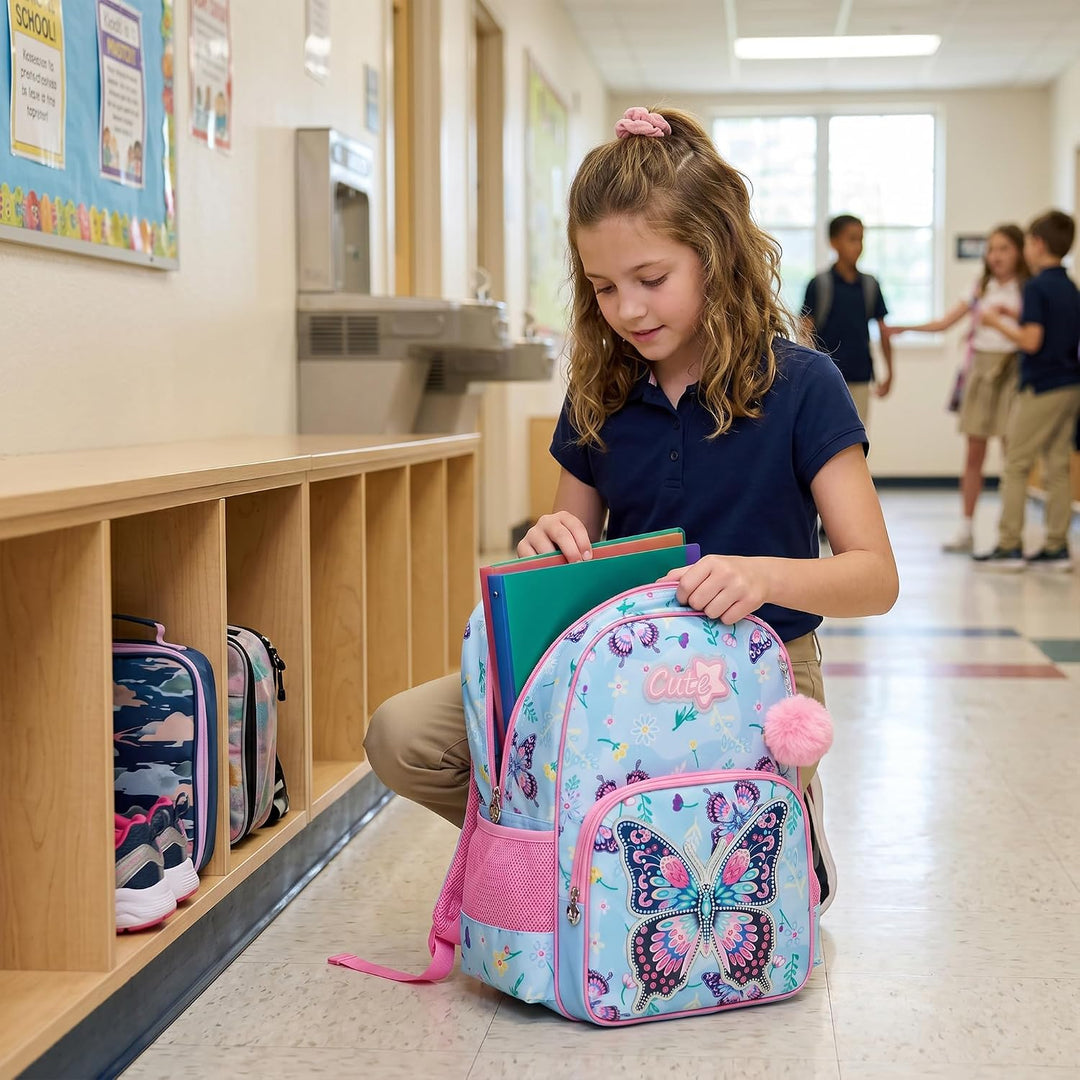 HTgroce Schulrucksack Mädchen Teenager Schultasche Schulranzen Set Rucksack für Mädchen Schule Freiz
