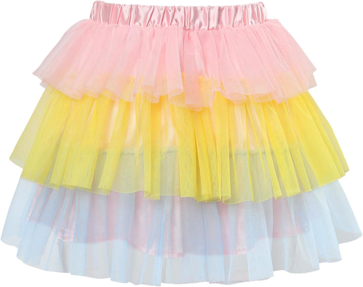 LittleForBig Damen Mesh Tüll Puffy Petticoat Tutu Ballett Bubble Rock Kurzer Ballerina Rock XS Regen