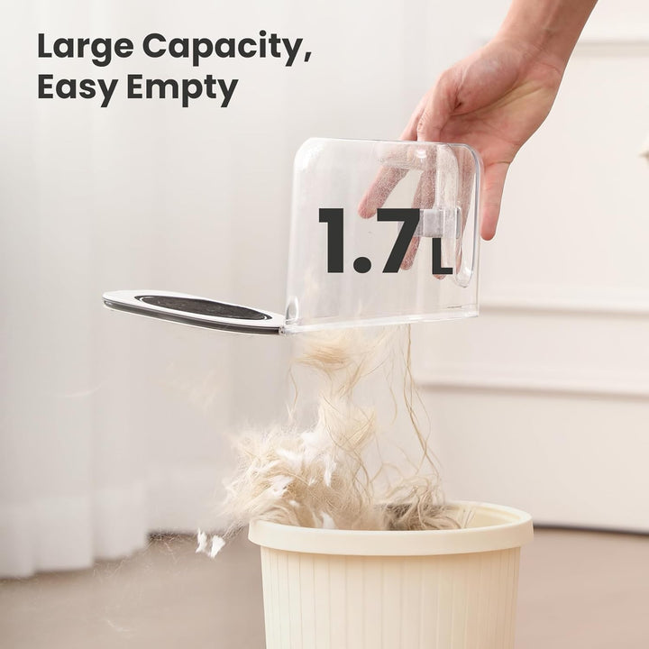 pecute 2in1 Hundefön Hundetrockner Hundestaubsauger, 1.7L Staubbehälter mit viel Zubehör, Multifunkt