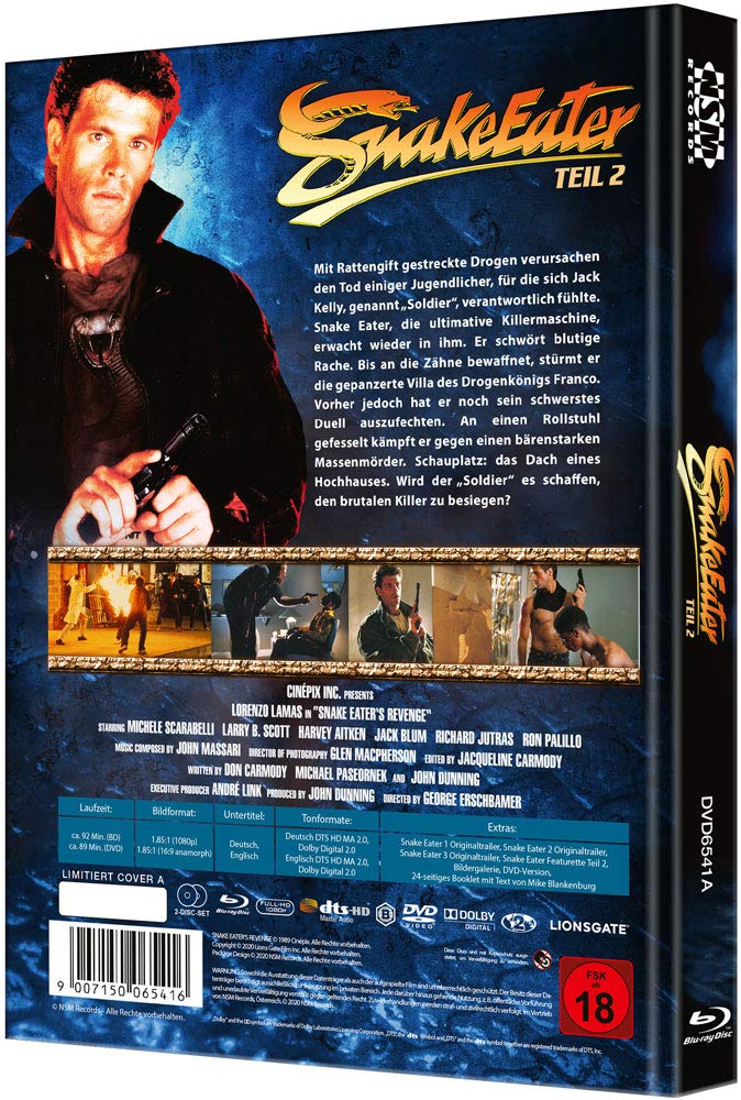 Snake Eater 2 [Blu-Ray+DVD] - uncut - limitiertes Mediabook Cover A, Blu-ray