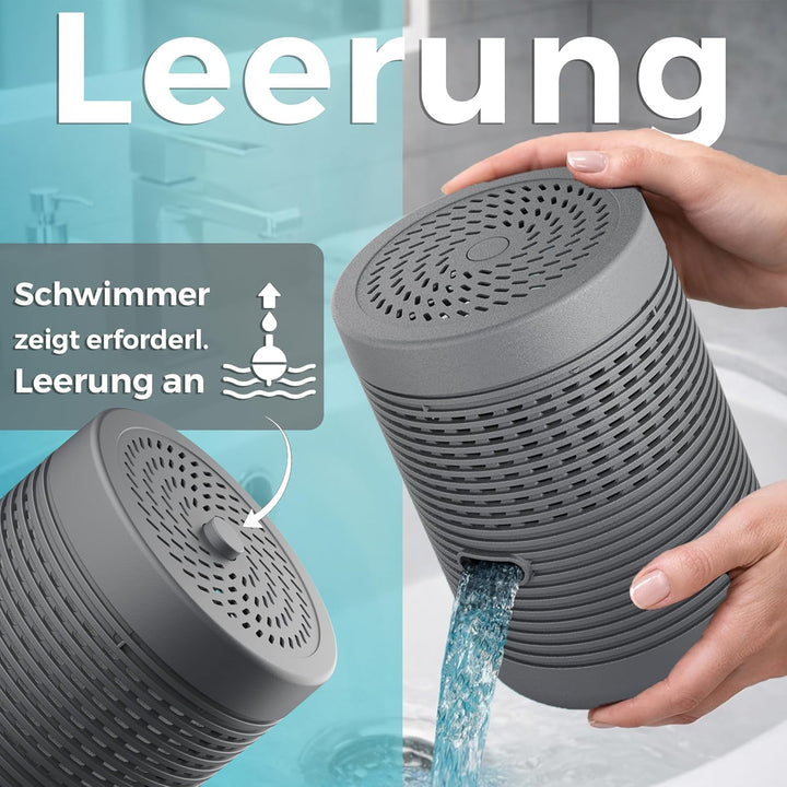Luftentfeuchter ohne Strom 2-Pack | bis 54m² | inkl. 3-Monatsvorrat Luftentfeuchter-Granulat | 2x Ra