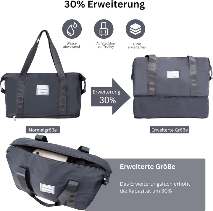 Travelhouse Ascona Premium Gepäck-Set 5-teilig – Edles ABS Polycarbonat Hartschalen-Kofferset mit TS