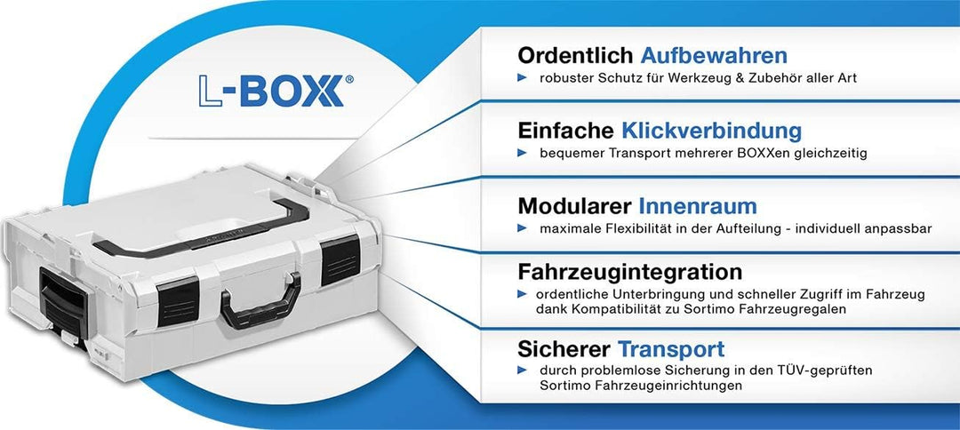 Sortimentskoffer Kunststoff | Bosch Sortimo L-BOXX 102 Insetboxenset D3 | Erstklassige Sortierboxen