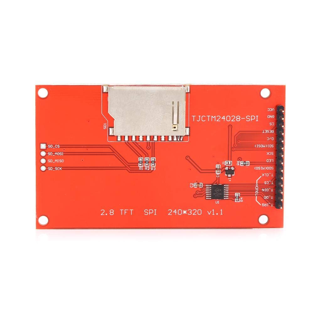 LCD-Anzeige, 2,8 Zoll 240x320 SPI TFT-LCD-Panel Anzeigemodul mit Seriellem Port und PCB-Platte ILI93