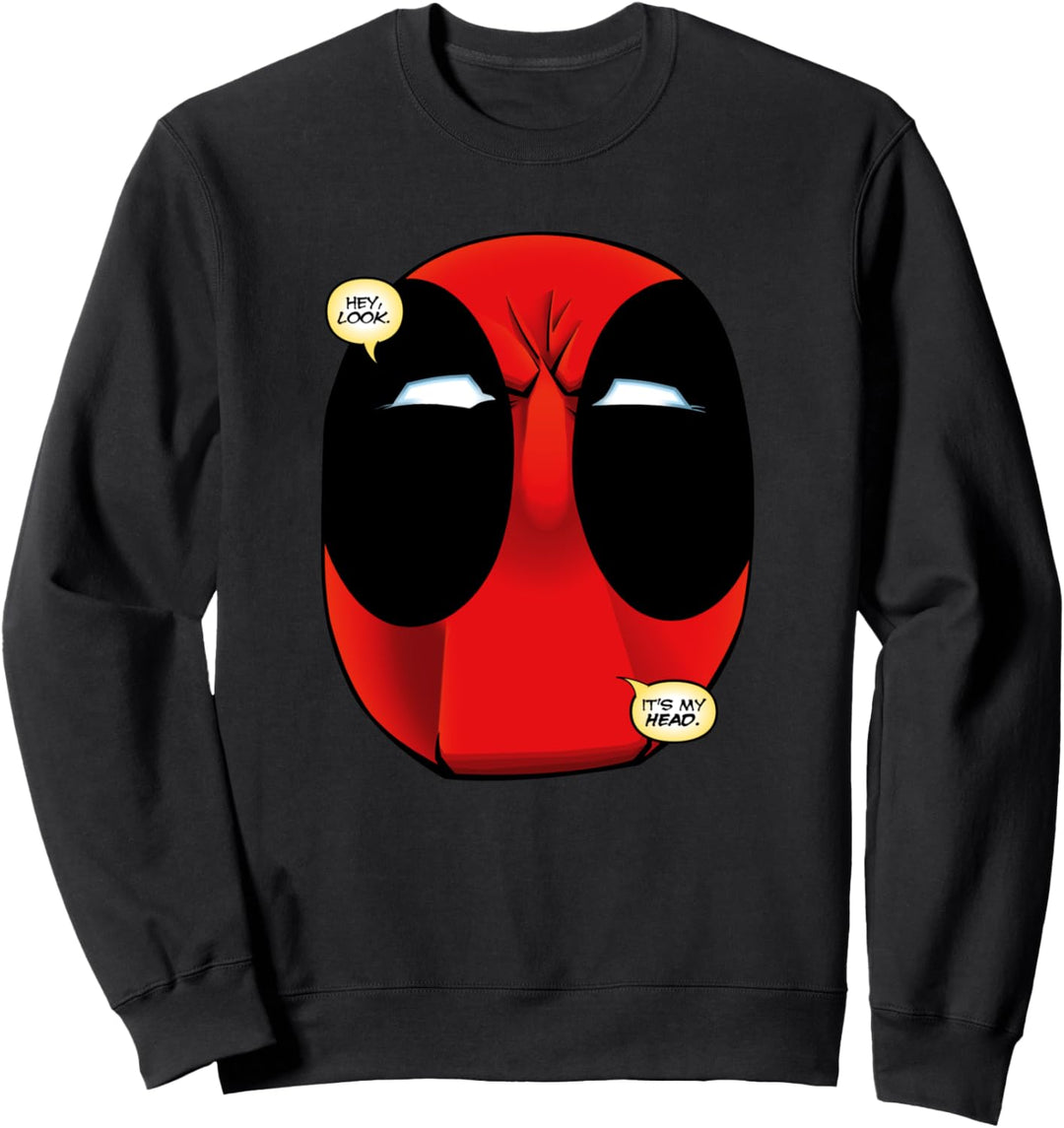 Marvel Deadpool Wade Wilson Hey Look It's My Head Sweatshirt