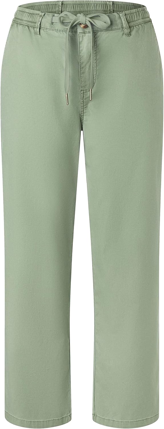 Timezone Damen Regular Marlatz Cropped Freizeithose 26 Oil Green, 26 Oil Green