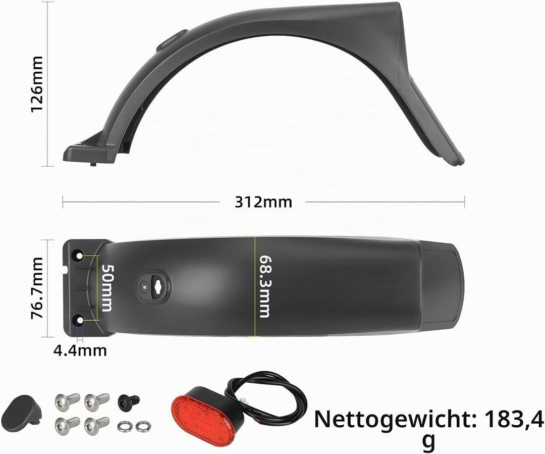 myBESTscooter – Ersatz-Hinterradkotflügel für Xiaomi 5 Max Mi5 Elektroroller