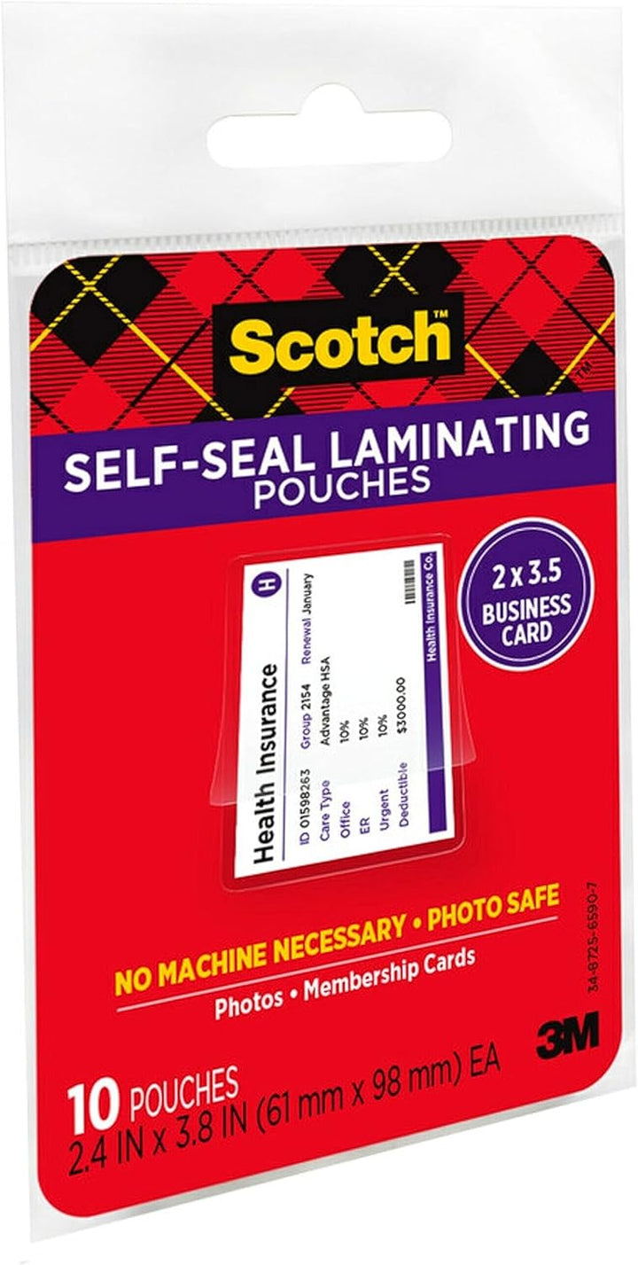 Scotch LS851G Selbstklebende Laminierfolien, 9,5 mm, 2 7/16 x 3 7/8, Visitenkartengrösse (25 Stück)