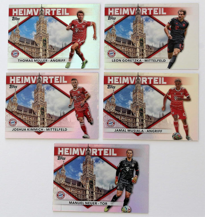 Topps FC Bayern München Team Set 2022-23 - Set 50 Basecards + 26 Inserts komplett Musiala Gwinn