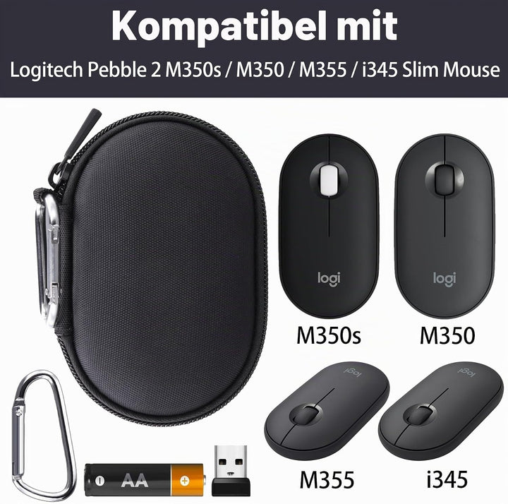 co2CREA Case Harte Reiseschutzhülle Etui Tasche für Logitech Pebble Mouse 2 M350s /M350 Pebble/Logit