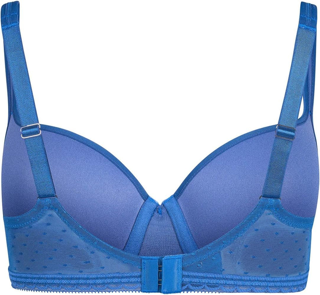 HUBER Damen Hautnah Micro Dots Geformter BH 85E Sailer Blue, 85E Sailer Blue