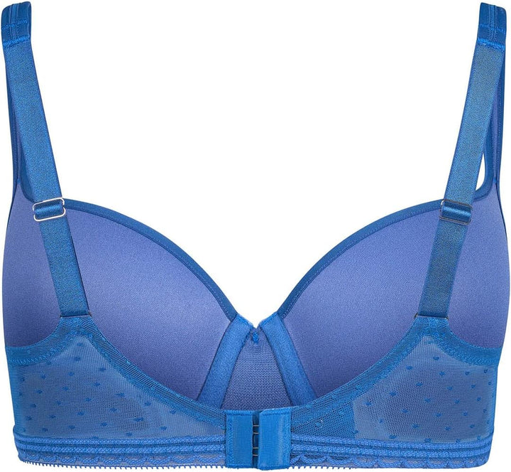 HUBER Damen Hautnah Micro Dots Geformter BH 85E Sailer Blue, 85E Sailer Blue