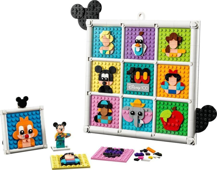 LEGO 43221 | Disney 100 Jahre Disney Zeichentrickikonen, Bastelset und DIY Set als Wandkunst und Sch