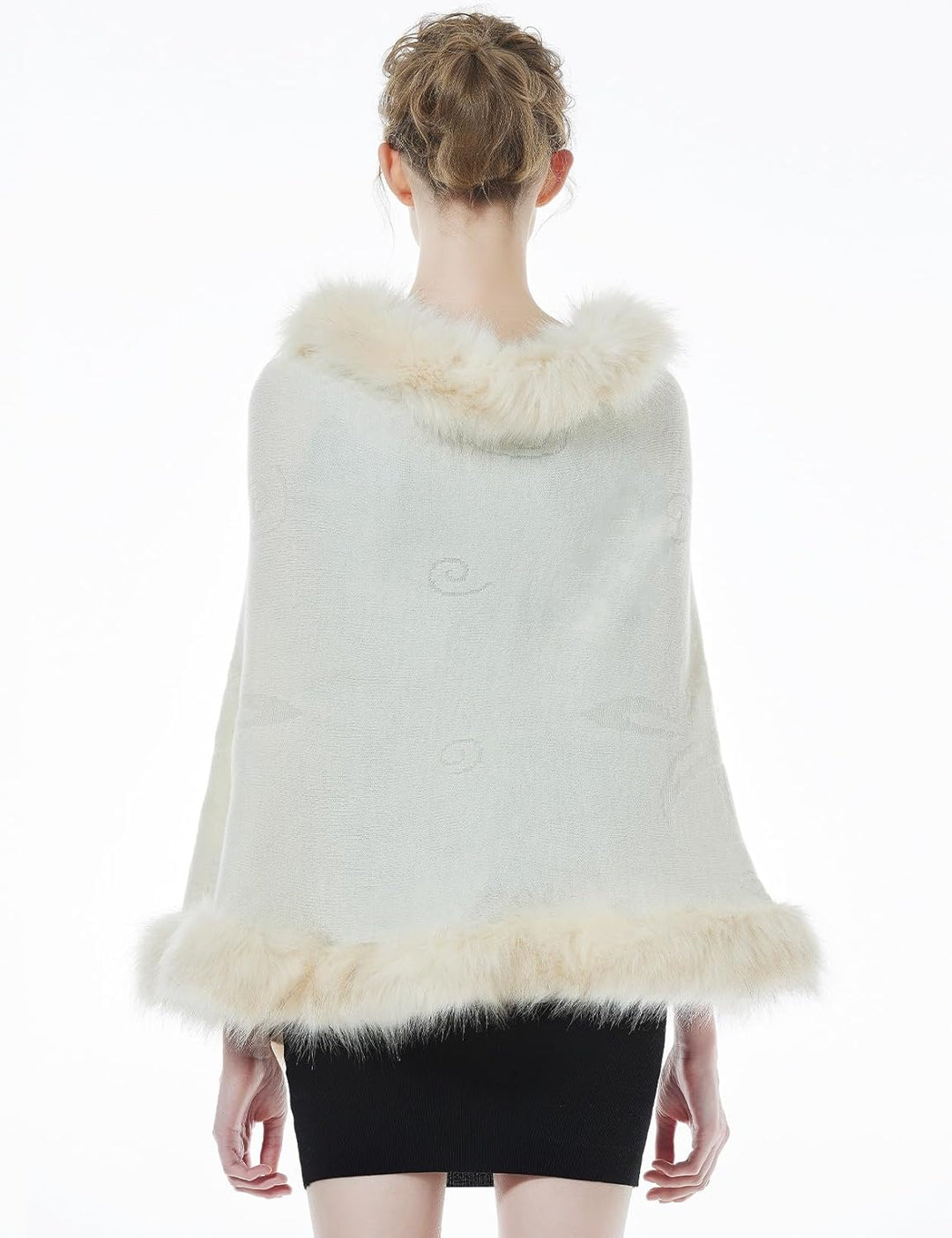 BEAUTELICATE Kunstpelz Schal Stola Bolero Damen Für Frauen Hochzeit Abend Braut Brautschal Brautstol