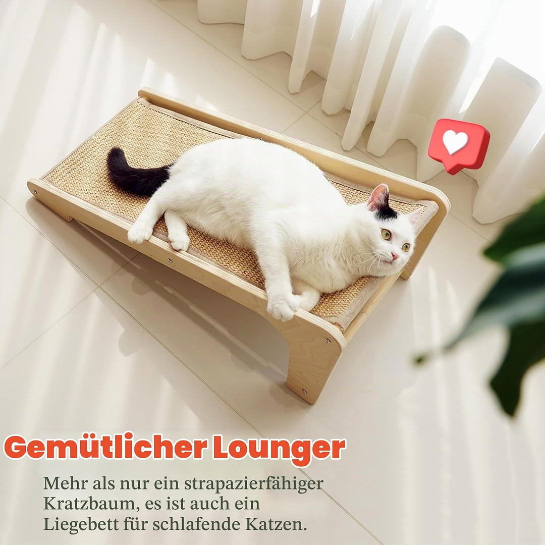 PETKARAY Kratzbrett Katzen, Sisal-Katzenkratzbaum, L-förmiger Katzenkratzbaum für Hauskatzen, Wandmö