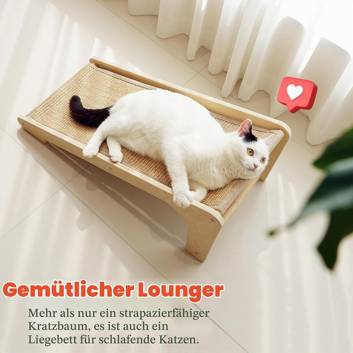 PETKARAY Kratzbrett Katzen, Sisal-Katzenkratzbaum, L-förmiger Katzenkratzbaum für Hauskatzen, Wandmö