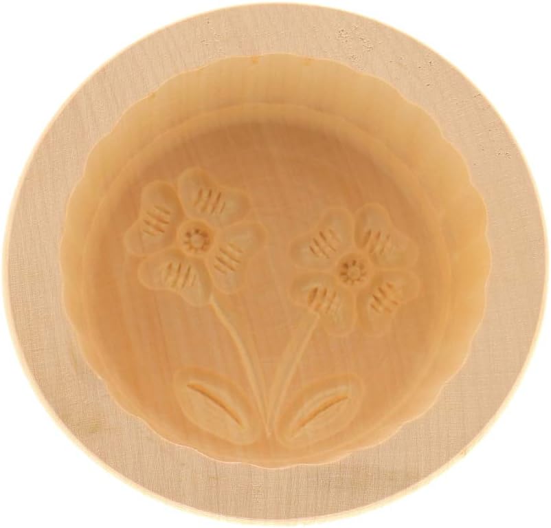2X HOFMEISTER® Butterform, für 250 g Butter, 11 cm, Klee, handgeschnitzt in Deutschland, Butter-Form