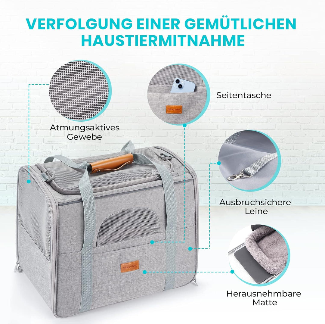 Morpilot Transportbox Katze Katzen transportboxen, Faltbare katzentasche transporttasche, hundetrage