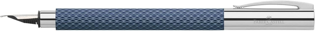 Faber-Castell 147120 - Füller Ambition OpArt Deep Water, Federstärke M, 1 Stück Deep Water Füller M,
